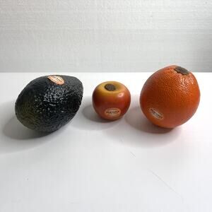 REMO Percussion Hand Fruit Shake Maracas Avocado Orange Apple Lot of 3